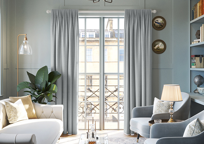 Soft Chevron, Lead Grey - Made to Measure Curtains - Image 3